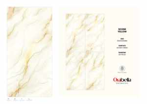 Carreaux de sol et de mur en porcelaine sans fin dorés 600x1200, haute densité, grand format - Product Image 2