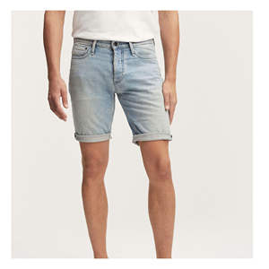 Breathable Customized Men's Denim <b>Jeans</b> Shorts <b>Elastic</b> <b>Waist</b> Casual High Quality 100% Cotton Custom Logo Printing - Product Image 3
