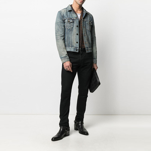 Chaqueta de calidad superior para hombre, chaqueta vaquera, abrigo vaquero abotonado informal, ropa de abrigo elegante para hombre, perfecta para Otoño e Invierno - Product Image 3