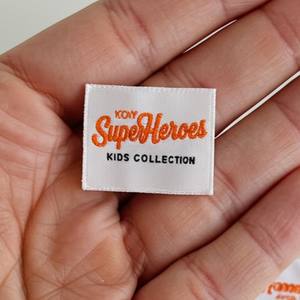 High Grade Eco-Friendly Satin Damask Woven <b>Labels</b> <b>for</b> Fashion Apparel <b>Kids</b> <b>Clothing</b> Custom Color Quick Delivery OEM/ODM - Product Image 3