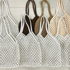 Women's Crochet Bag Knitted Shoulder Crossbody <b>Handbags</b> Aesthetic Shopping Bag Cute Purses Crocheted Bag OEM Made in Vietnam - Product Image 1