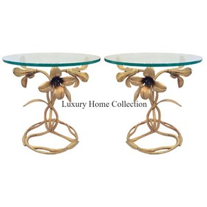 Extremo decorativo único para el hogar y mesa auxiliar, Color dorado y blanco, con recubrimiento en polvo, aspecto atractivo, mesa de centro, muebles de sala de estar - Product Image 4