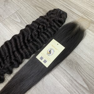 Envío rápido Paquete de cabello crudo suave y duradero rizado suelto y extensiones de cabello humano con cierre recto HD Lace 2x6 - Product Image 4