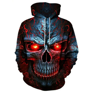 Sudadera con capucha de invierno para hombre con estampado de Halloween y cremallera completa 100% algodón personalizada con diseño personalizado - Product Image 4
