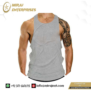 Vente en gros de gilet de fitness sans manches débardeur de gymnastique à coupe musculaire bon marché pour musculation technique délavée en vrac - Product Image 6