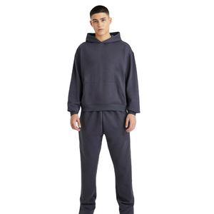 Men's High Quality 100% Cotton Pullover Hoodie and Pant <b>Trousers</b> Set Printed Tracksuits with Hooded Collar Men's Clothing - Product Image 1