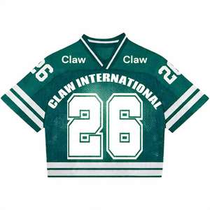 เสื้อตาข่ายพิมพ์ซับลิเมชันออกแบบได้ตามต้องการสำหรับผู้ชายอเมริกันฟุตบอลเสื้อยืดตาข่ายระบายอากาศได้แบบสั้น - Product Image 2