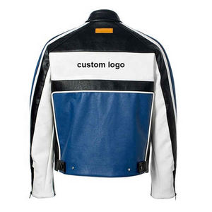 Chaqueta Bomber Retro Clásica Azul de Piel de Vaca, Diseño Personalizado, Unisex, con Capucha, Parche con Logotipo OEM, Cierre de Cremallera, para Invierno, Estilo Motociclista - Product Image 1