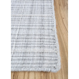 Tapis Jaipur ZA tissé à la main pour animaux de compagnie, gris et noir rayé, grand format 9x12 rectangulaire, en viscose, fait main HPL-07 - Product Image 4