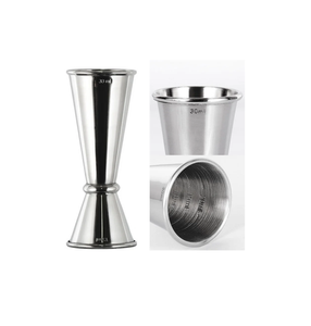 Verre de jigger en acier inoxydable avec poignée pour verre couleur argent meilleur prix emballage personnalisé et expédition rapide - Product Image 2