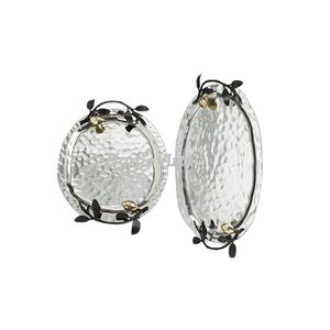 Bandeja de servicio de acero inoxidable de color plateado hecha a mano, forma Rectangular de la mejor calidad para bandeja de servicio de comida de postre - Product Image 4