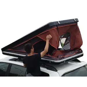 Cắm Trại Không Thấm Nước Tam Giác Lều Hộp Trên Mái Nhà Nhôm Cứng Shell Xe Roof Top Lều Với Roof Rack