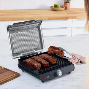 Ninja GR101 elettrica griglia interna e piastra in alluminio barbecue grq Grill per casa Hotel e spina all'aperto - Product Image 4