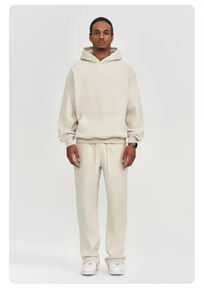 Personalización 100% algodón logo Drop Shoulder Boxy Hoodies para hombres Athletic Heavyweight Hoodies personalizado impreso al por mayor - Product Image 3