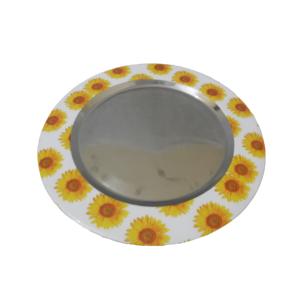 Décoration de table de finition plaquée or Assiette de service alimentaire pour assiette arrondie en acier inoxydable - Product Image 6