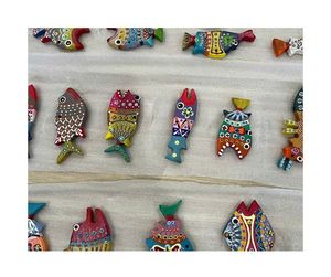 Peces de juguete pintados de madera de primera calidad para venta al por mayor-EN 71 Peces de juguete pintados de madera certificados que garantizan los estándares de seguridad infantil - Product Image 5