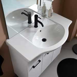 85cm 3-<b>Door</b> White Bathroom Cabinet with Sink and Ravenna Wall <b>Mirror</b> for Export - Product Image 3