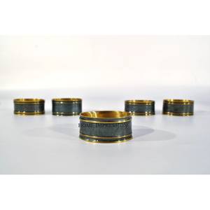 Anneau de serviette en métal couleur or décoratif, design personnalisable, moderne et élégant pour les cadeaux de table de mariage - Fabricants exportateurs - Product Image 1