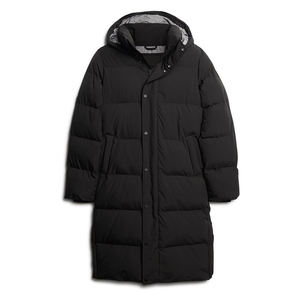 Blousons matelassés pour hommes adultes, couleur noire, fermeture éclair, col montant, logo frontal, style streetwear, imperméable, respirant, mode extérieure - Product Image 1