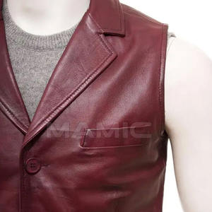 Nouveau gilet en cuir de vachette pour hommes nouvelle mode sur mesure en cuir véritable grande taille 2024 hommes gilet en cuir - Product Image 3