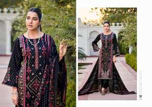 Colección de Material de vestido impreso Digital Jam Satin para Salwar Kameez Party Wear ropa India pakistaní disponible al por mayor - Product Image 6