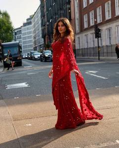 Sari en soie pure multicolore pour femmes Tissu de qualité supérieure avec un style traditionnel élégant pour les célébrations festives pour Diwali - Product Image 3