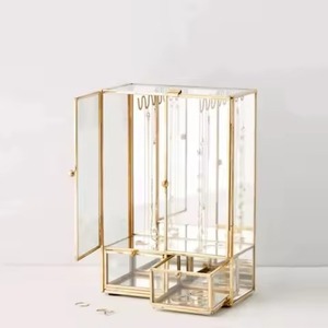 Organizador de Joyas de Metal Dorado, Caja de Almacenamiento para Anillos, Aretes y Collares, Hecho a Mano, Ecológico, Personalizable, Regalos de Boda - Product Image 6