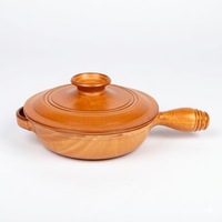InterCraft Ensemble de 2 ustensiles de cuisine style campagnard en céramique écologique naturelle de 30 cm, compatible gaz, pour tajine, qualité alimentaire