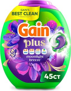 Lessives liquides en dosettes Gain Plus Flings, le meilleur parfum Brise de Lune de Gain, 45 unités - Product Image 1