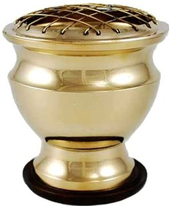 Brûleur de charbon de bois d'encens Bakhoor de grande taille de haute qualité artisanat indien prix de gros porte-encens en métal creux islamique - Product Image 4