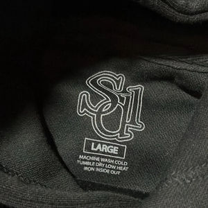 Sudadera con Capucha SDL Personalizada para Hombre, con Pedrería Completa, Lavado Ácido, Estilo Holgado, Impresión Personalizada, Corte Cuadrado, Sudadera con Capucha Desgastada para Hombre - Product Image 6