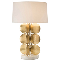 Lampe de table à la mode avec abat-jour en métal de forme ronde conçu pour la décoration de la maison et de l'hôtel corps en laiton prix raisonnables