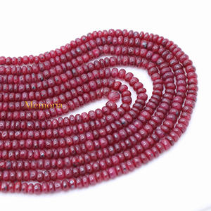 7 Layered Smooth Roundel Shape Natural Ruby Gemstone <b>Beads</b> Spiritual Gemstone Handmade Necklace Jewelry Wholesale - Product Image 6