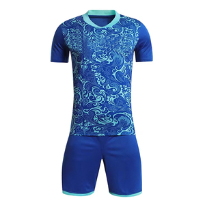 เสื้อกีฬาฟุตบอลแบบสวมสบายสำหรับผู้ใหญ่เสื้อฟุตบอลสไตล์ที่ดีที่สุดสีฟ้าใส่โลโก้ได้ตามต้องการ - Product Image 2