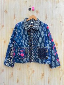 Chaquetas acolchadas de retazos de algodón Floral estilo bohemio Otoño Invierno chaqueta abrigo Streetwear Boho acolchado chaqueta Reversible - Product Image 2