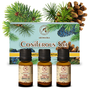 Coniferous <b>Set</b> 100% Pure <b>Essential</b> <b>Oils</b> Pine Scotch Swiss Stone Pine Fir Needle Siberian 10ml Aromatherapy - Product Image 2