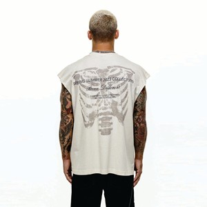 Venta al por mayor de algodón orgánico personalizado Logo camiseta-Oversize Drop Shoulder Acid Wash camiseta en blanco para los hombres - Product Image 2