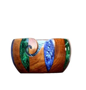 Cuenco de hilo de madera grande y mediano, soporte de hilo de resina auténtico, regalo para tejer, soporte de hilo de ganchillo - Product Image 1