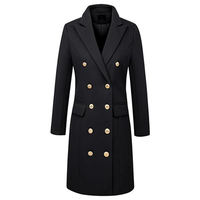 Manteau en laine personnalisé pour femmes, en polyester, taille plus et long, veste d'hiver, trench-coat pour femmes