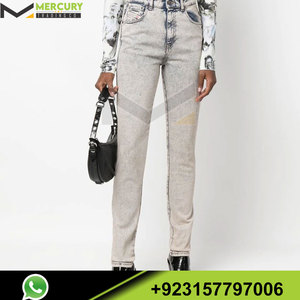 Jeans de Mezclilla de Cintura Alta y Pierna Recta con Lavado Decolorado para Mujer, Estilo Casual Vintage, Pantalones Largos de Algodón - Product Image 2