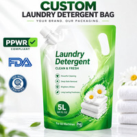 Sacs Doypack personnalisés de 1 litre pour liquides, avec bec verseur et poignée de suspension, pour savon liquide et détergent lessive, vente en gros
