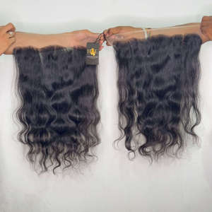 Vague corporelle 5x5 6x6 Vierge Cuticule Alignée Cheveux humains bruts du temple indien Hd Transparent Full Lace Closure Frontal Wigs - Product Image 2