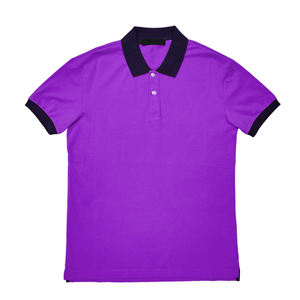 Polo de hombre gris logotipo personalizado streetwear moda de negocios bordado botón abajo de punto que absorbe la humedad Polo camiseta - Product Image 3