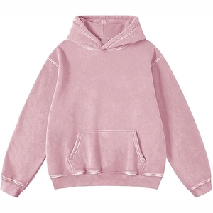 Sweat-shirt à capuche rose pâle premium pour homme, en molleton, avec poche avant, design personnalisé - Product Image 3