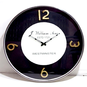 Horloge murale en acier inoxydable métal design moderne italie article cadeau décoratif forme circulaire coutil silencieux 20x3x20 pouces - Product Image 3
