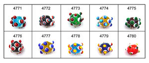 Perles de verre de décoration en pointillés pour la fabrication de bijoux Perles de verre en pointillés de qualité supérieure pour la fabrication de bracelets - Product Image 2