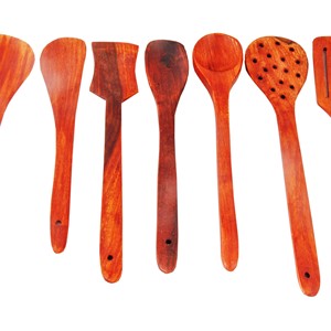 <b>Wooden</b> Salad <b>Tongs</b> Resin Salad Server Set Natural <b>Wooden</b> with 2 Turners Sustainable Handmade Utensils - Product Image 3