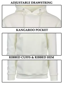 Sudadera con capucha personalizable para Unisex Bold Black Drawstrings 100% Cotton para Winter Style Elevate - Product Image 2