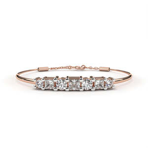Fabulous 18K <b>Gold</b> Lab Grown Diamond Bracelet & <b>Bangle</b> - Product Image 5