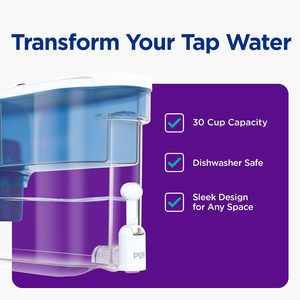 Distributeur de filtre à eau de comptoir PUR pour 30 tasses, blanc/bleu, DS1800Z - Product Image 6
